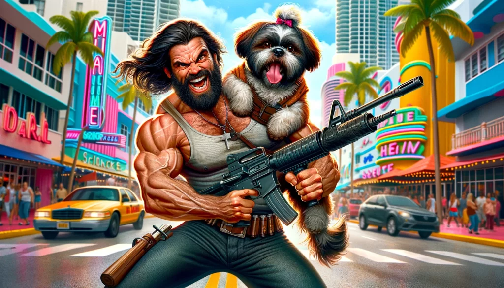 Art With Dall-E: Dogs, Guns & Tattoos - sm314